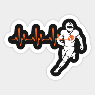 Heartbeat Football Sticker